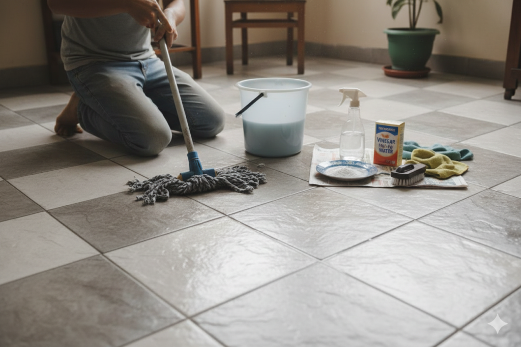 Cara Membersihkan Lantai Kusam Low Budget